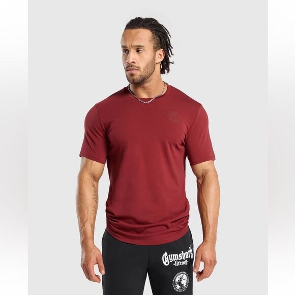 Gymshark LEGACY T-SHIRT Slim Fit Red size XXL NWT in packaging - Picture 1 of 13